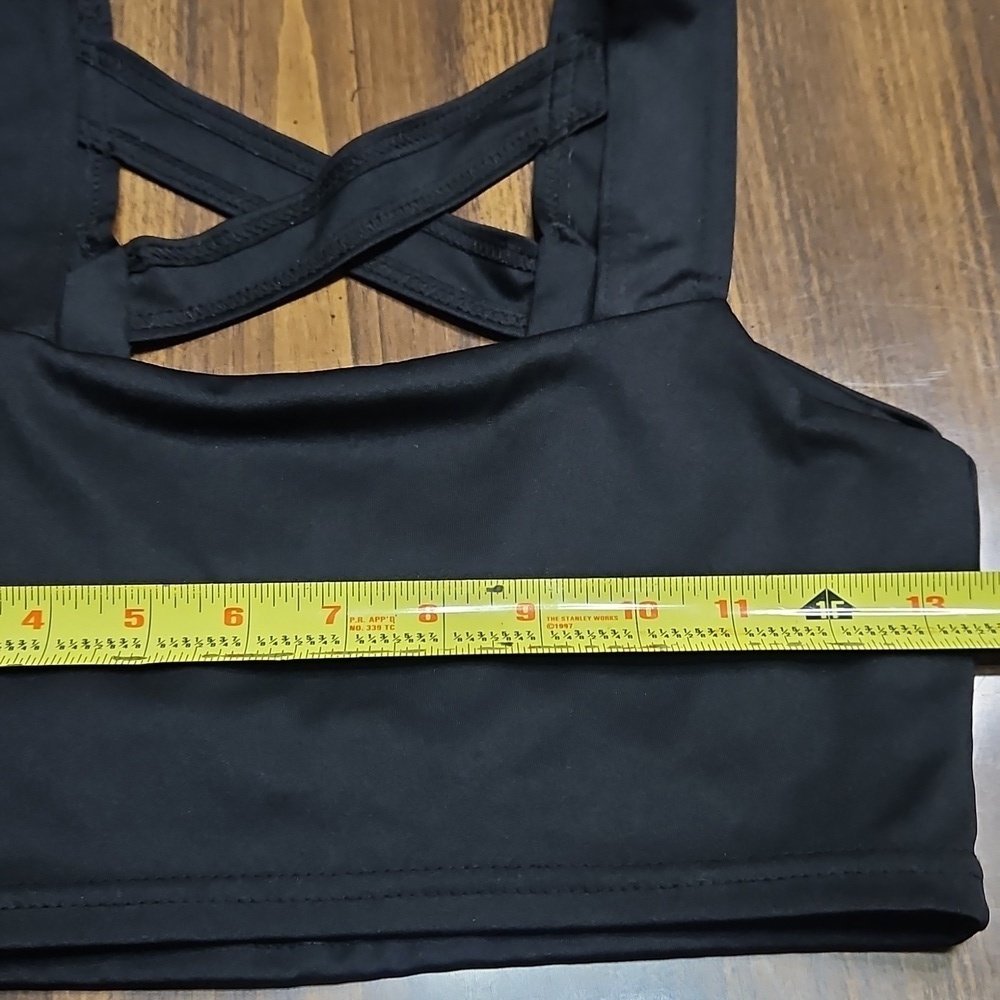 Crisscross Back Black Sports Bralette - Women Intimates - Picture 6 of 8